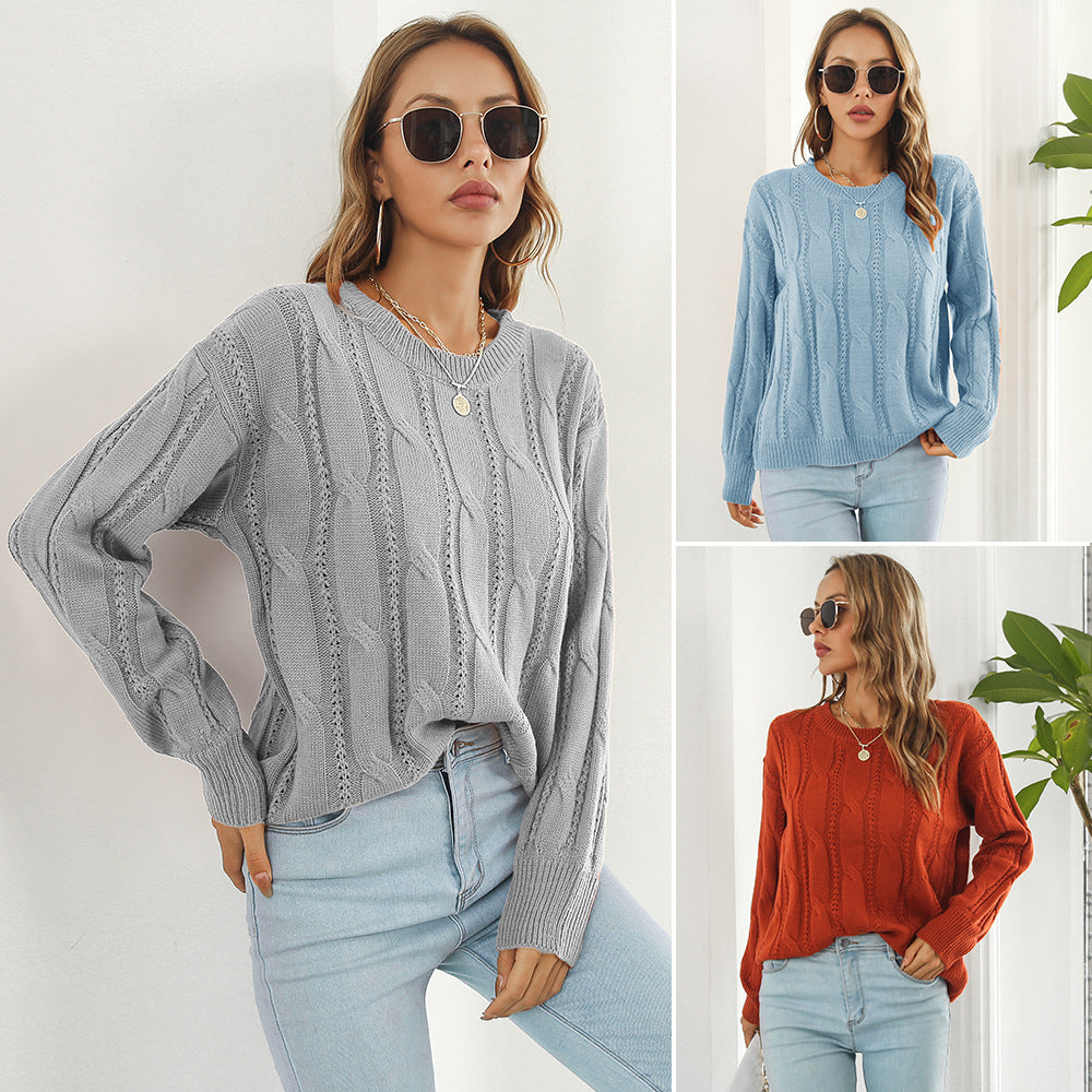 Le Pull Tricoté à Manches Longues