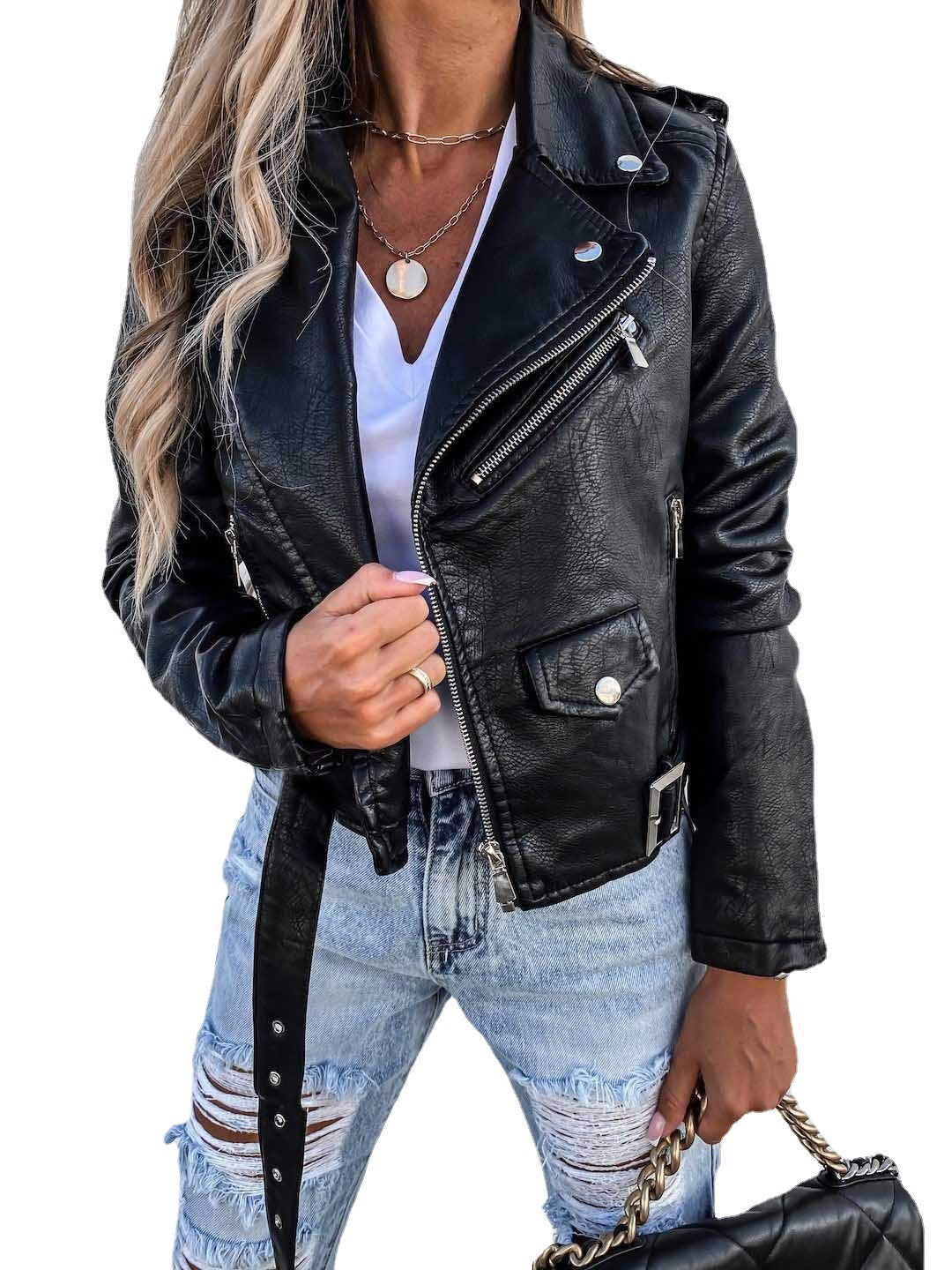 Veste en cuir PU